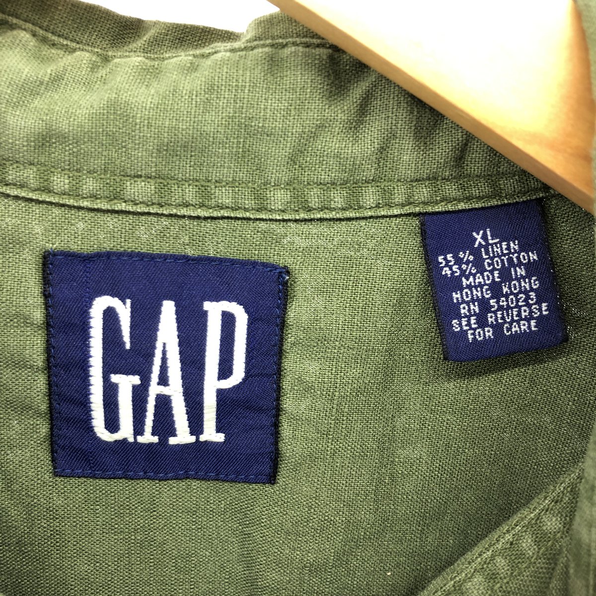 古着 90'S ギャップ GAP オールドギャップ 半袖 リネン ボタンダウンシャツ メンズXL相当 ヴィンテージ /eaa539355 【中古】 【250419】