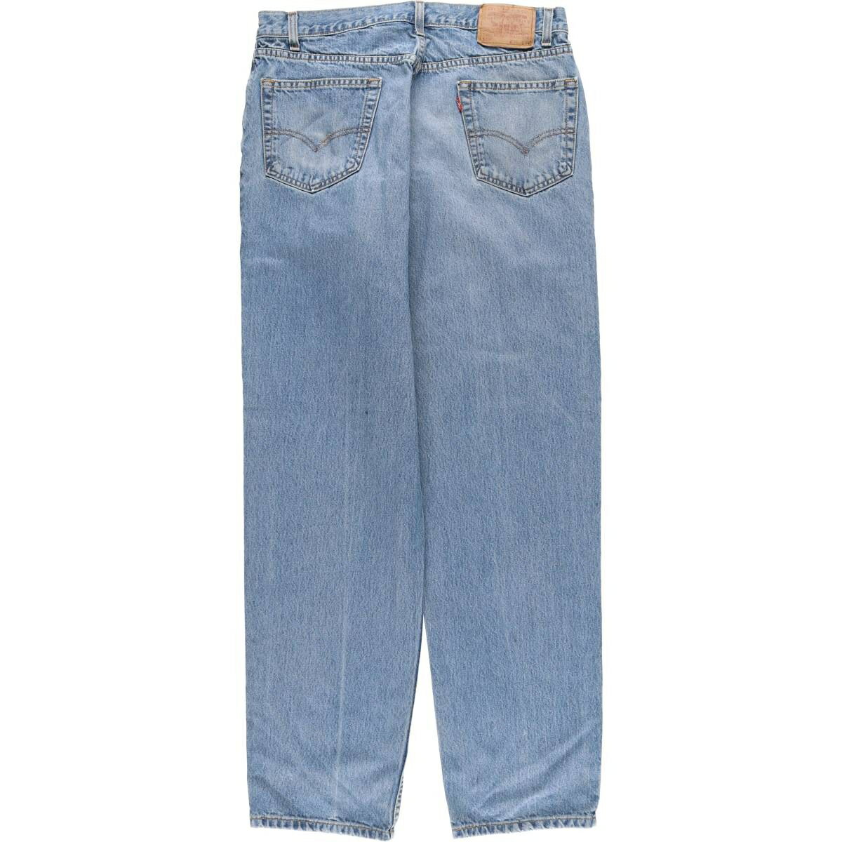 デニムパンツ メンズ 男性用 アメリカン ハイストリート パイソン柄 無地 デニムブルー ストレート ルーズ ゆったり コットン 綿 ジーンズ 着回し 普段使い