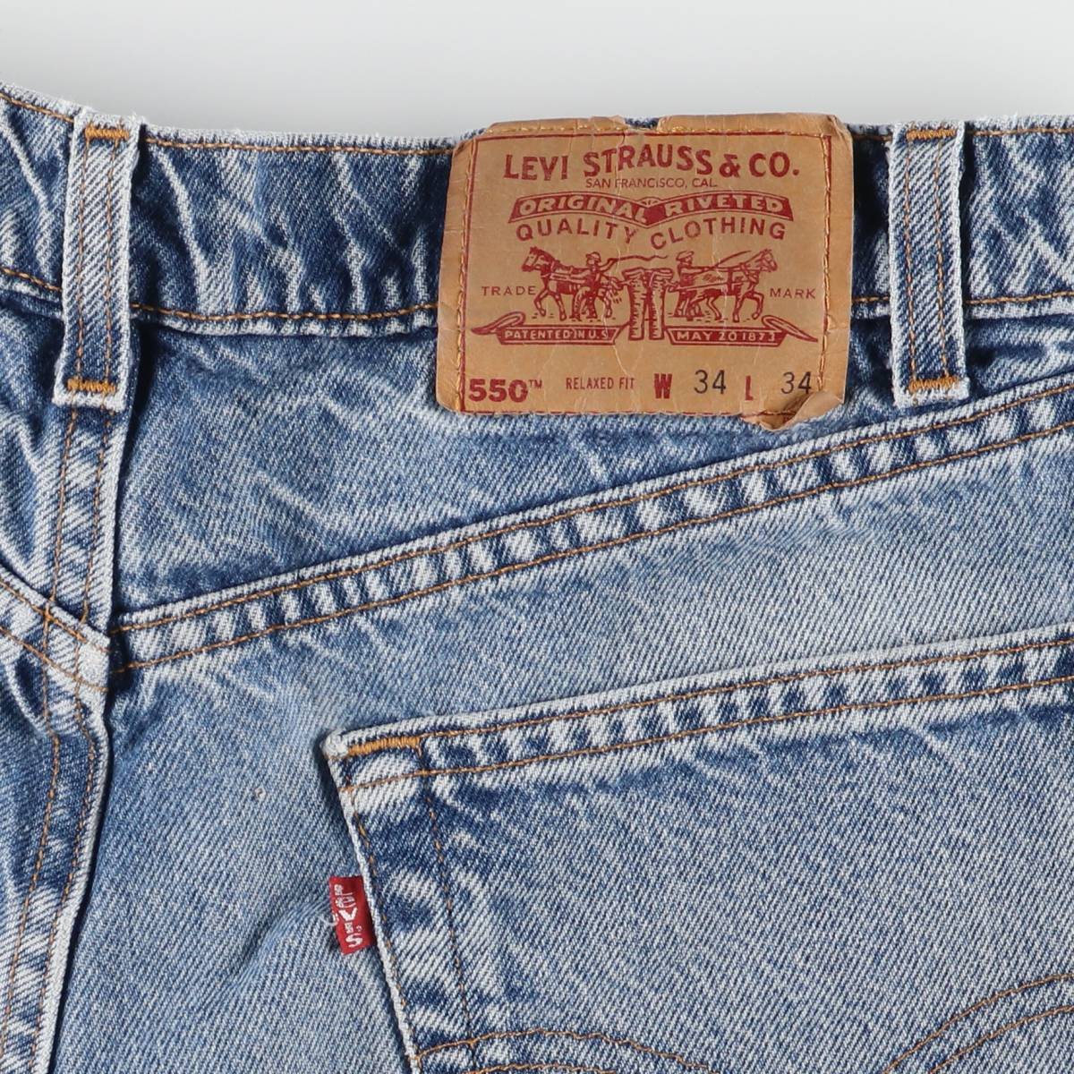 古着 90'S リーバイス Levi's 550 RELAX FIT テーパードデニムパンツ USA製 メンズw32相当 ヴィンテージ /eaa539503 【中古】 【250419】 【SS2509_10】