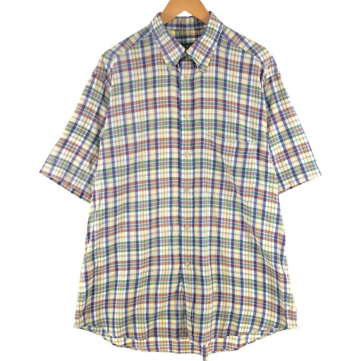 古着 90'S ノーティカ NAUTICA 半袖 ボタンダウン チェックシャツ メンズXL相当 ヴィンテージ /eaa539697 【中古】 【250427】 【SS2509_30】