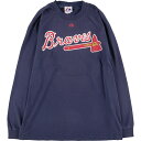 古着 00'S マジェスティック majestic MLB ATLANTA BRAVES アトランタブレーブス ロングTシャツ ロンT メンズL相当 /eaa540185 【中古】 【250426】(4)