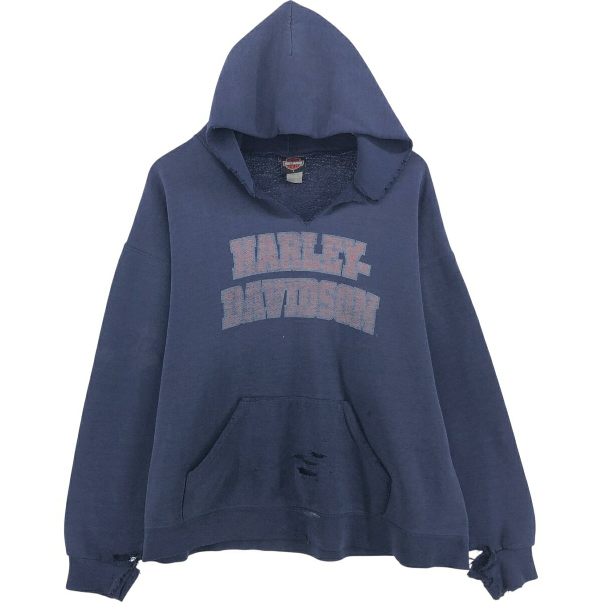 古着 00'S ハーレーダビッドソン Harley-Davidson ファイヤーパターン アドバタイジング スウェットプルオーバーパーカー メンズL相当 /eaa540291 【中古】 【250504】 【SS2603_30】