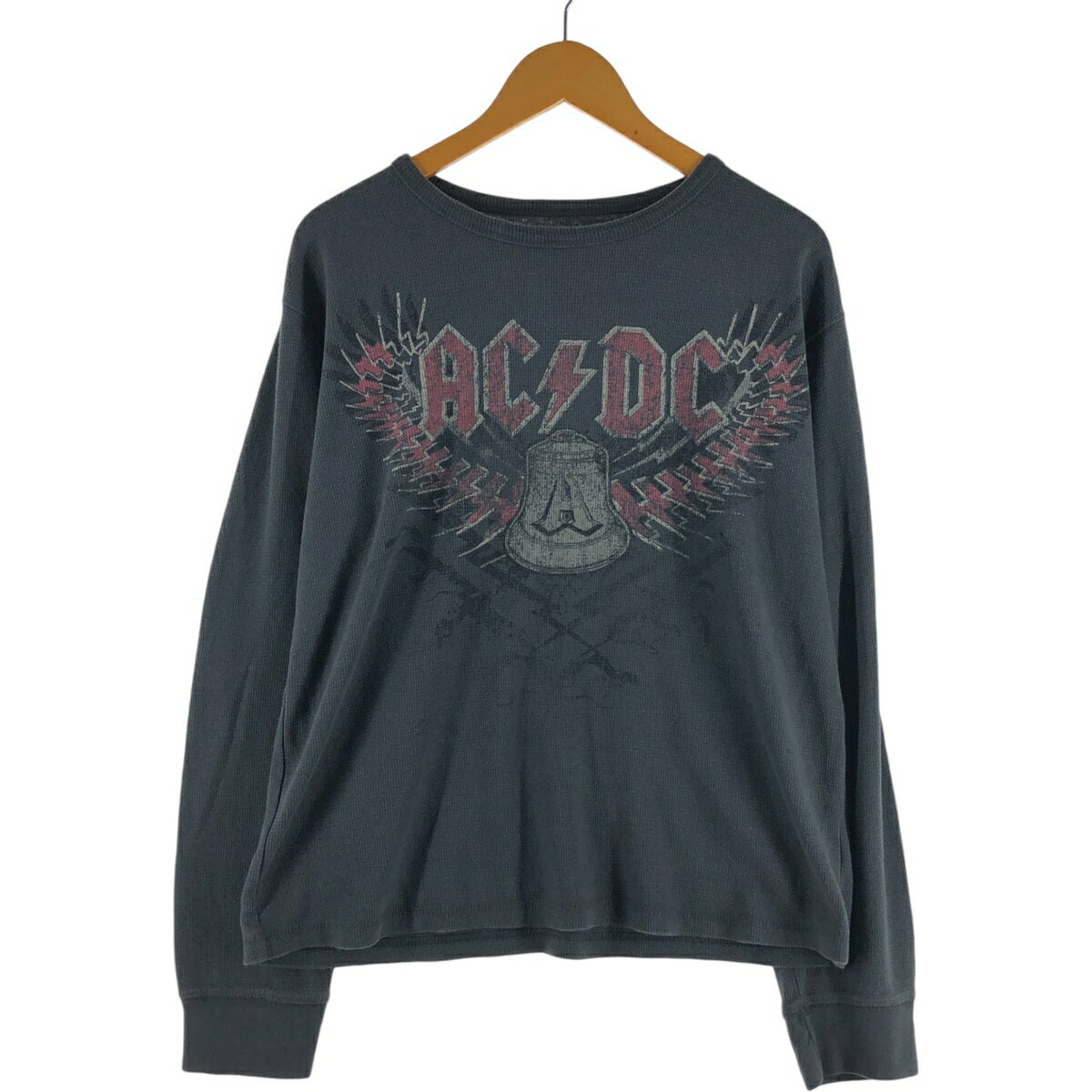 古着 AC/DC エーシーディーシー バンド サーマルロンT ワッフル メンズXL相当 /eaa540330 【中古】 【250426】 【ss2601_30】