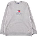 古着 90'S トミーヒルフィガー TOMMY HILFIGER ロゴスウェットシャツ トレーナー USA製 メンズL相当 ヴィンテージ /eaa540472 【中古】 【250421】 【Elulu/エルル】