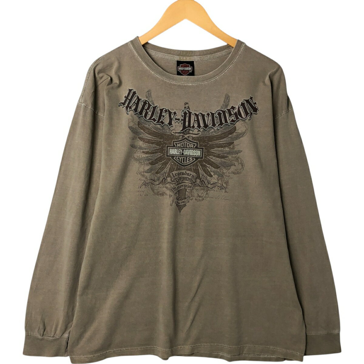 古着 ハーレーダビッドソン Harley-Davidson 星条旗柄 ロングTシャツ ロンT メンズXL相当 /eaa540532 【中古】 【250425】 【NL2503】 【ss2601_30】