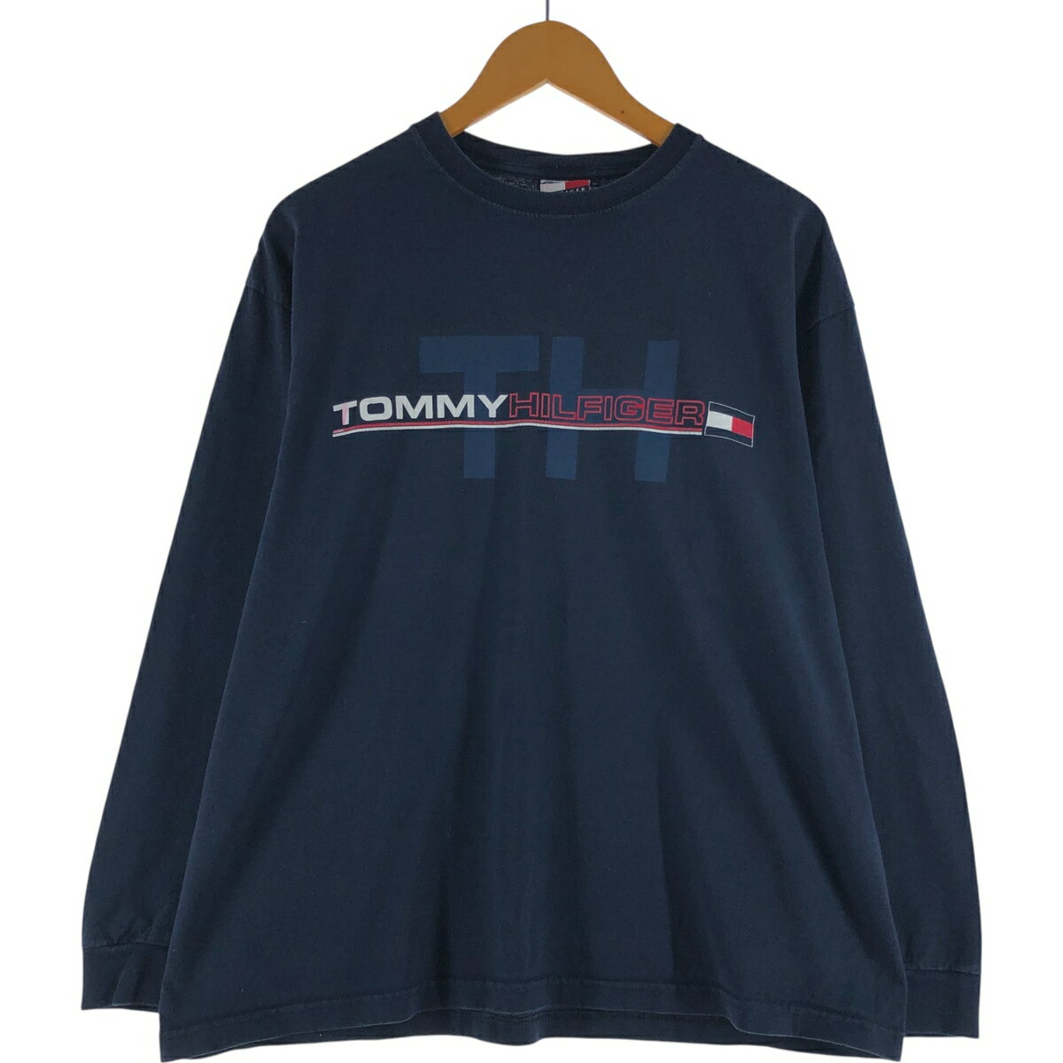 古着 90'S~ トミーヒルフィガー TOMMY HILFIGER ロングTシャツ ロンT メンズL相当 ヴィンテージ /eaa540595 【中古】 【250423】 【ss2601_30】