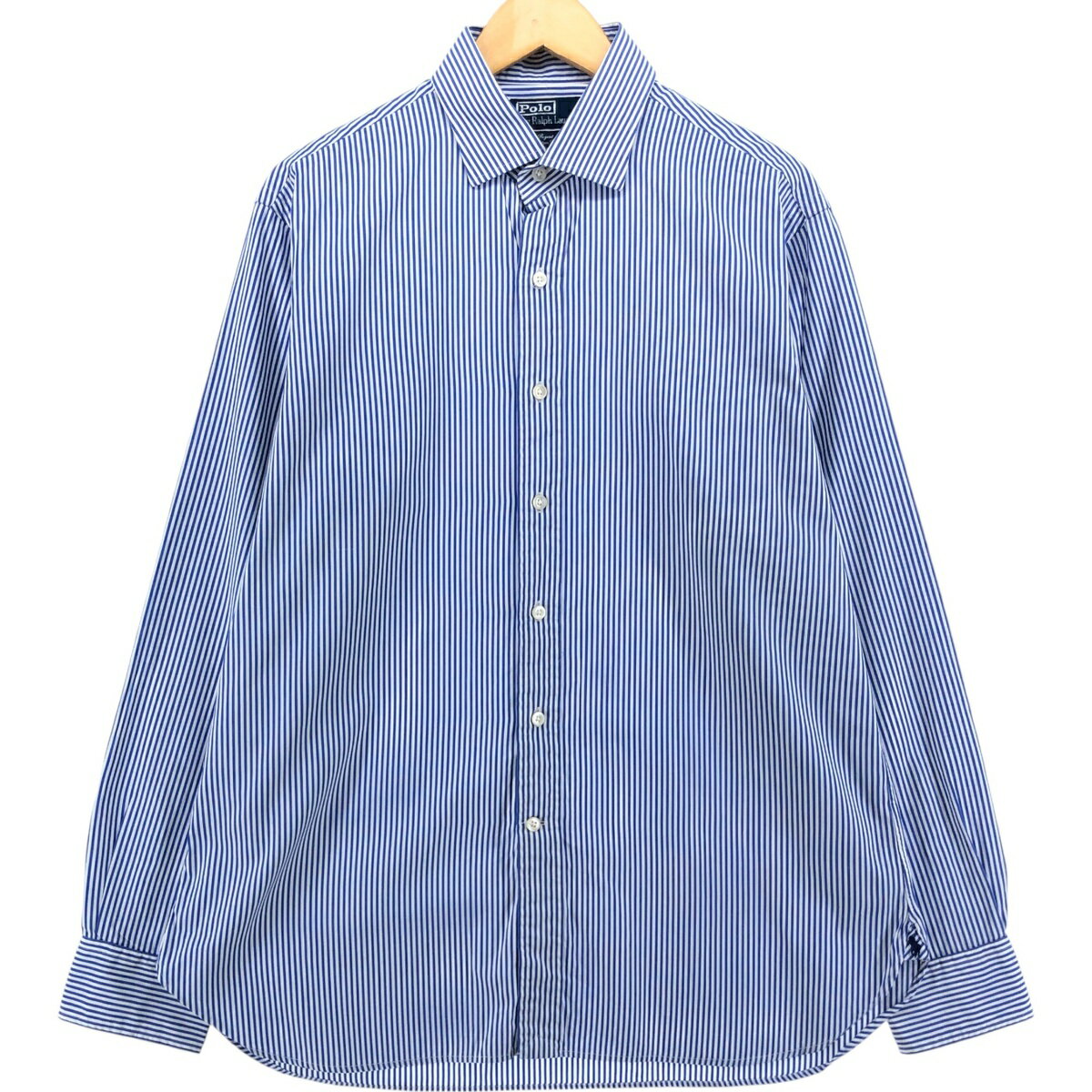 古着 ラルフローレン Ralph Lauren CUSTOM FIT 長袖 コットンストライプシャツ メンズXL相当 /eaa540773 【中古】 【250425】 【SS2509_10】