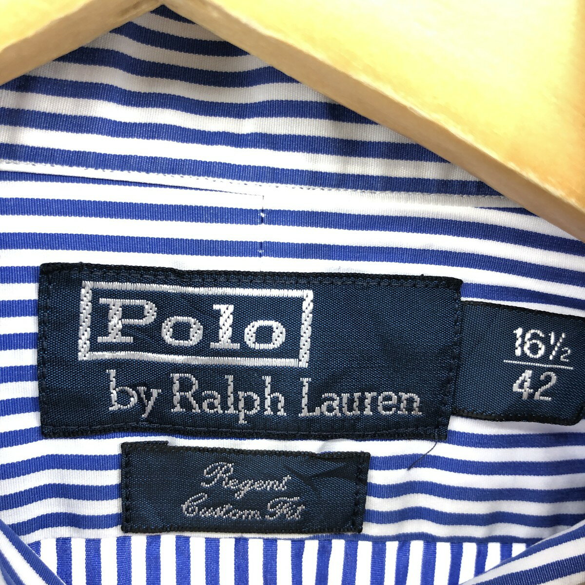 古着 ラルフローレン Ralph Lauren CUSTOM FIT 長袖 コットンストライプシャツ メンズXL相当 /eaa540773 【中古】 【250425】 【SS2509_10】