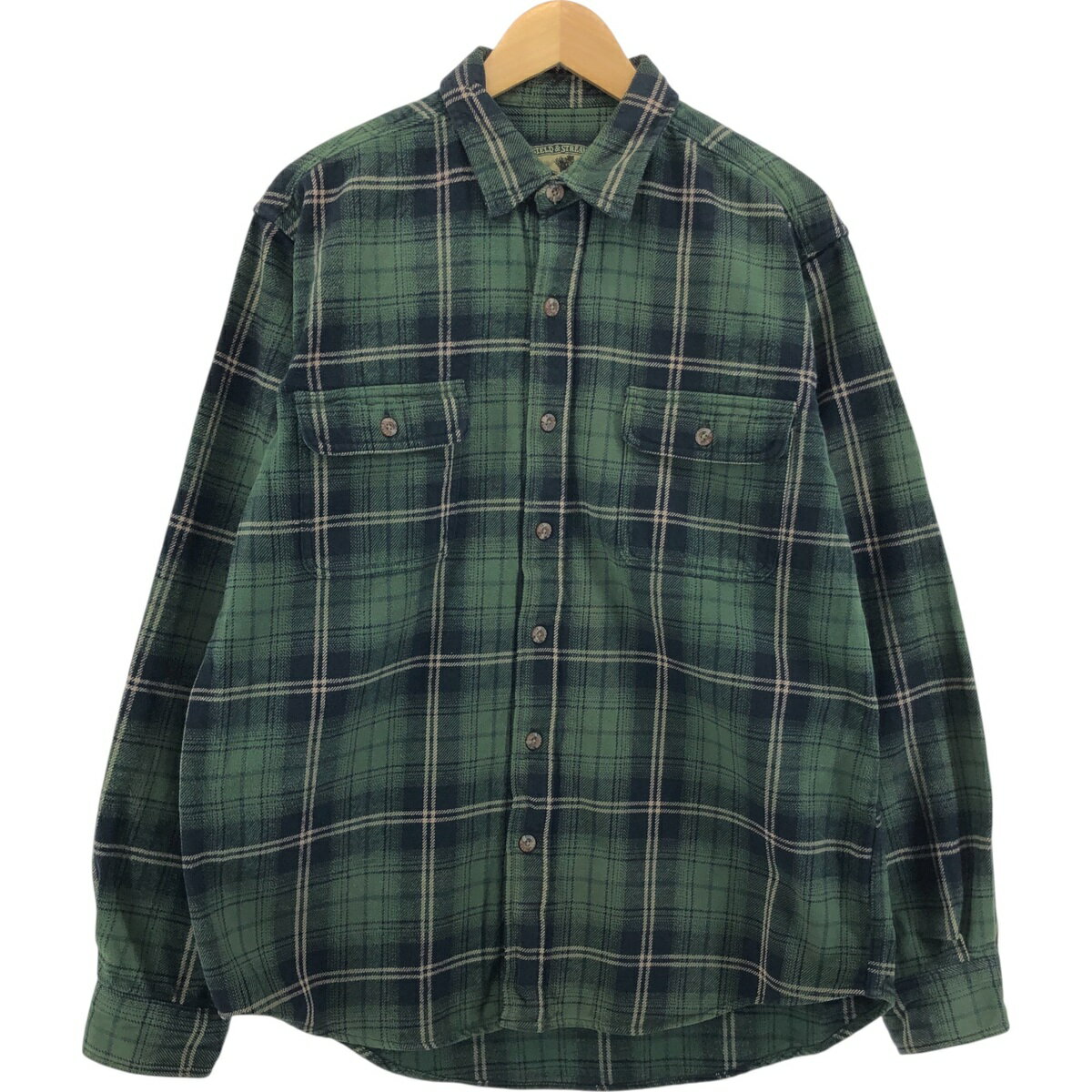 古着 フィールドアンドストリーム FIELD & STREAM 長袖 フランネルチェックシャツ メンズL相当 /eaa541007 【中古】 【250502】