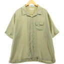 古着 90'S ペリーエリス PERRY ELLIS 半袖 オープンカラー シルクシャツ ボックスシャツ メンズXL相当 ヴィンテージ /eaa541089 【...