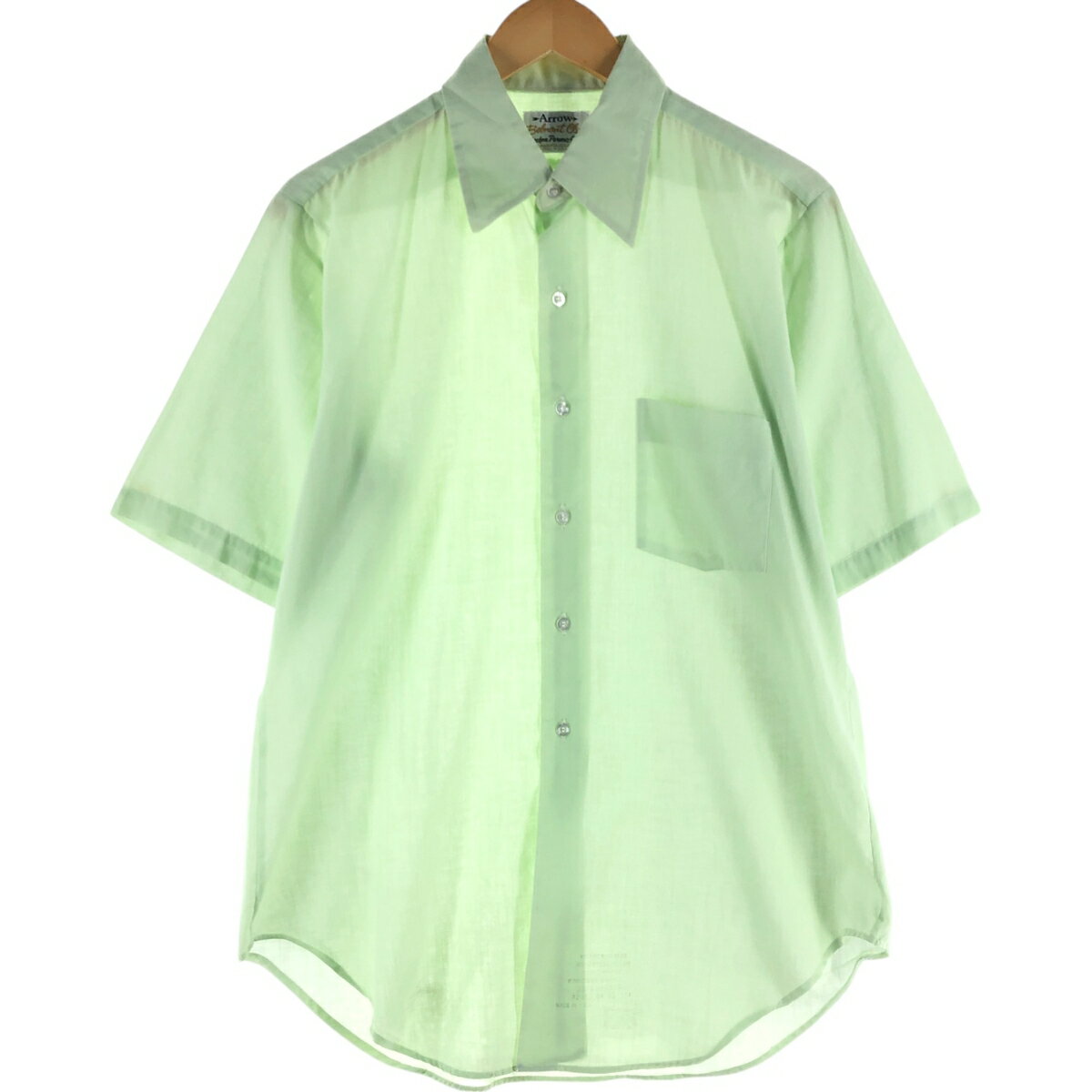 古着 70'S アロー Arrow 半袖 ポリシャツ USA製 メンズL相当 ヴィンテージ /eaa541106 【中古】 【250427】 【SS2509_30】