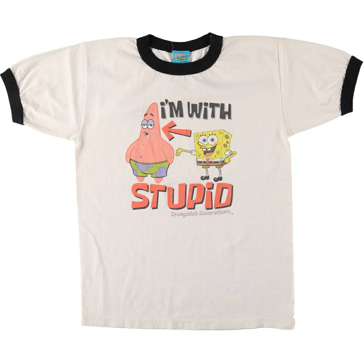 古着 00'S SPONGE BOB スポンジボブ リンガーTシャツ メンズM相当 /eaa541223 【中古】 【250427】