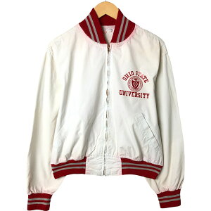 古着 60'S チャンピオン Champion ランナーズタグ ランタグ OHIO STATE オハイオ州立大学 スタジャン アワードジャケット バーシティジャケット USA製 メンズXL相当 /eaa541624 【中古】 【250427】 【GR-SNS】 【NL2503】