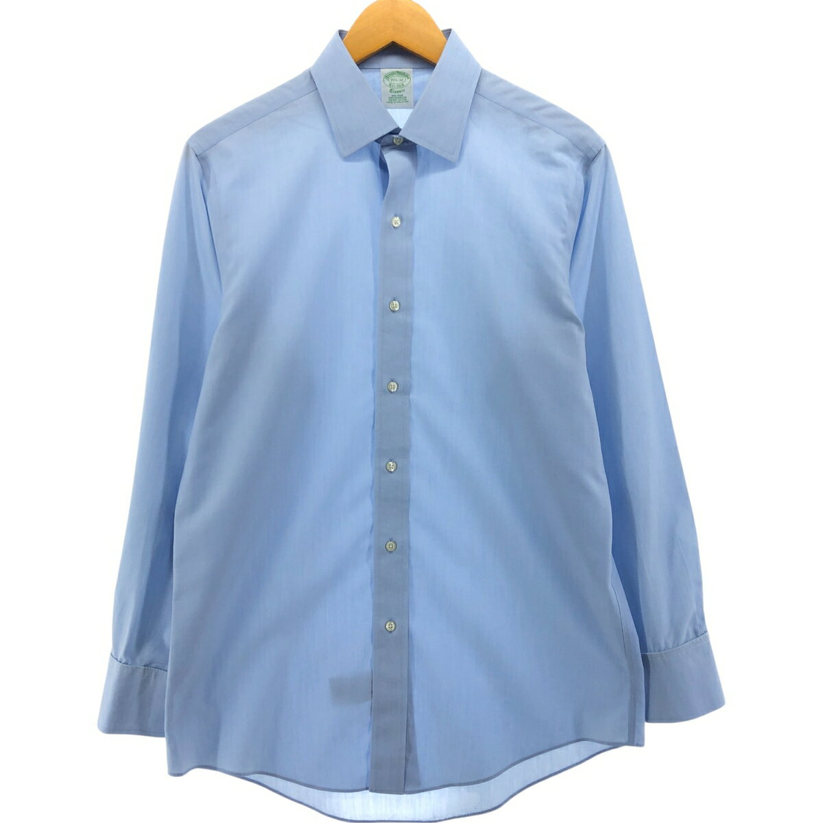 古着 ブルックスブラザーズ Brooks Brothers Est.1818 ワイドカラー 長袖 コットンシャツ カフスシャツ メンズM相当 /eaa541700 【中古..