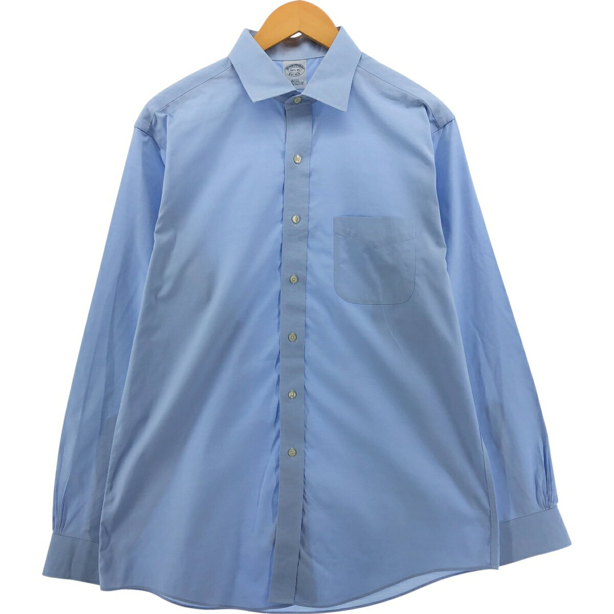古着 ブルックスブラザーズ Brooks Brothers Est.1818 ワイドカラー 長袖 コットンシャツ メンズL相当 /eaa541702 【中古】 【250426】..
