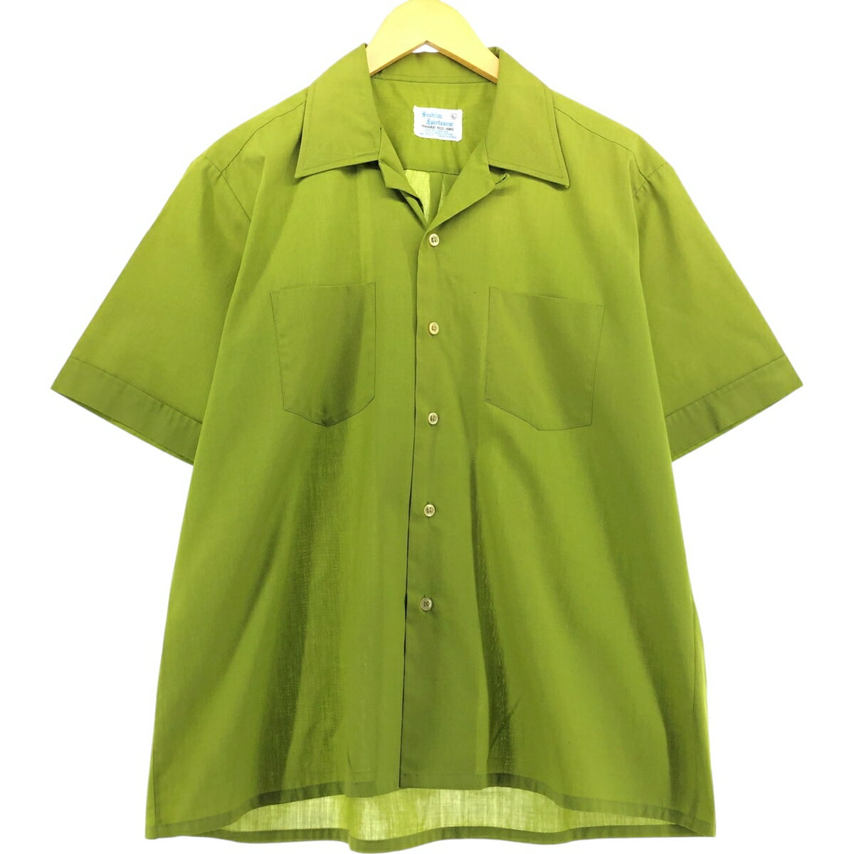 古着 ~70'S Fashion Sportswear 半袖 オープンカラー ポリシャツ ボックスシャツ メンズL相当 ヴィンテージ /eaa541720 【中古】 【250426】 【SS2509_30】