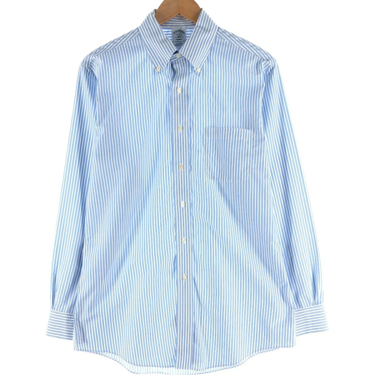 樂天商城 - 古着 ブルックスブラザーズ Brooks Brothers Est.1818 REGENT 長袖 ボタンダウンストライプシャツ メンズM相当 /eaa541768 【中古】 【250502】 【SS2603_50】