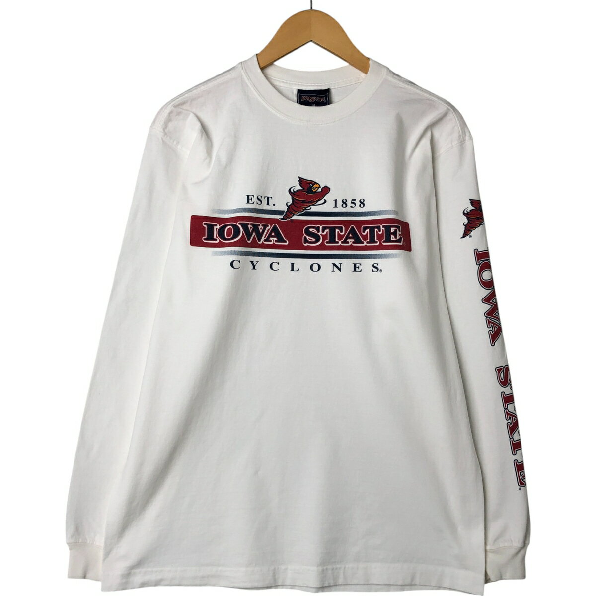 古着 90'S ジャンスポーツ JANSPORT ロングTシャツ ロンT メンズM相当 ヴィンテージ /eaa542166 【中古】 【250503】 【NL2503】 【ss2601_30】