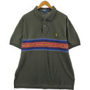古着 ラルフローレン Ralph Lauren POLO by Ralph Lauren ネイティブボーダー 半袖 ポロシャツ メンズXL相当 /eaa5430...