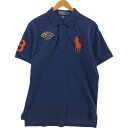 古着 ラルフローレン Ralph Lauren POLO by Ralph Lauren ビッグポニー 半袖 ラガーシャツ メンズM相当 /eaa543014 【中古】 【250513】