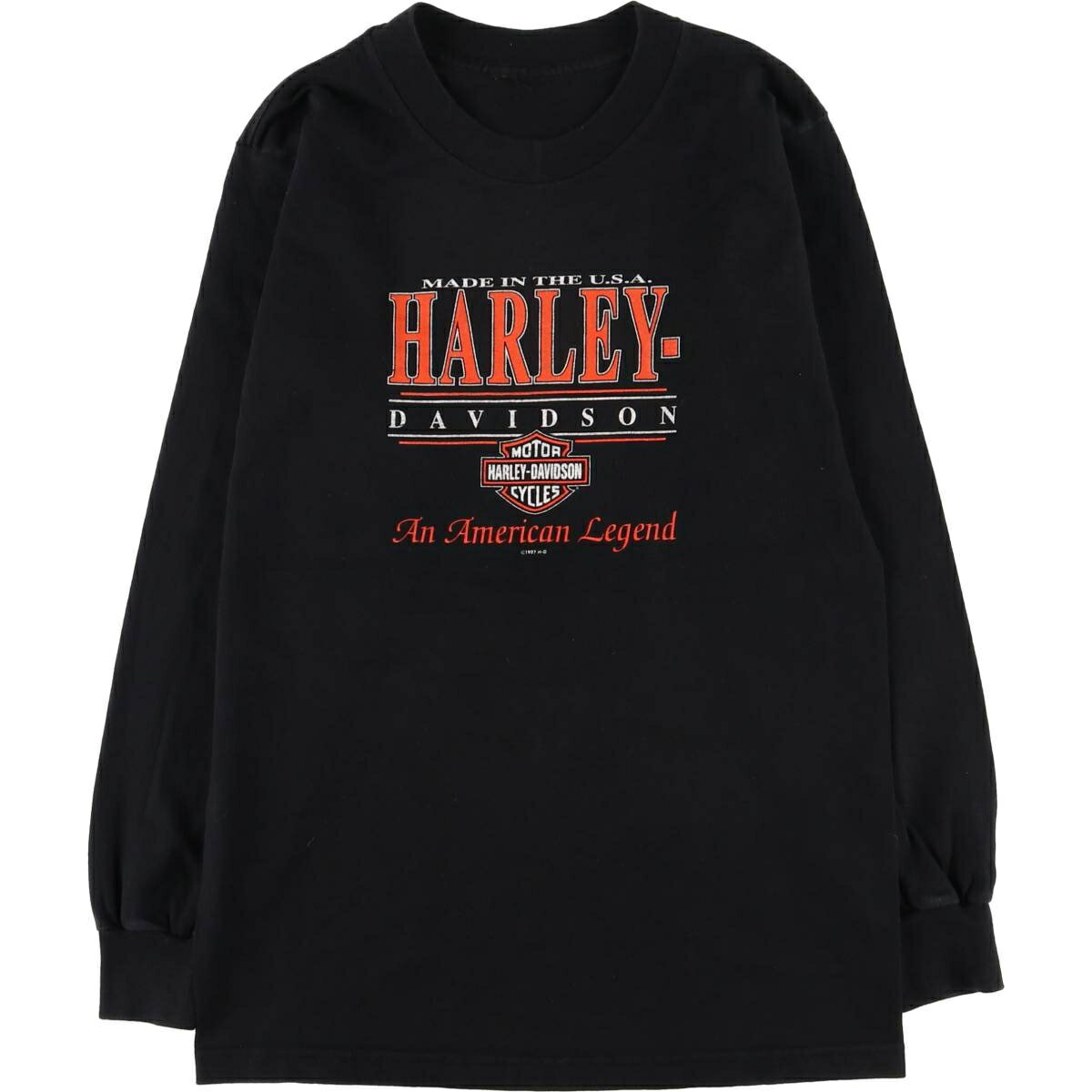 古着 90'S ハーレーダビッドソン Harley-Davidson ロングTシャツ ロンT レディースS相当 ヴィンテージ ..