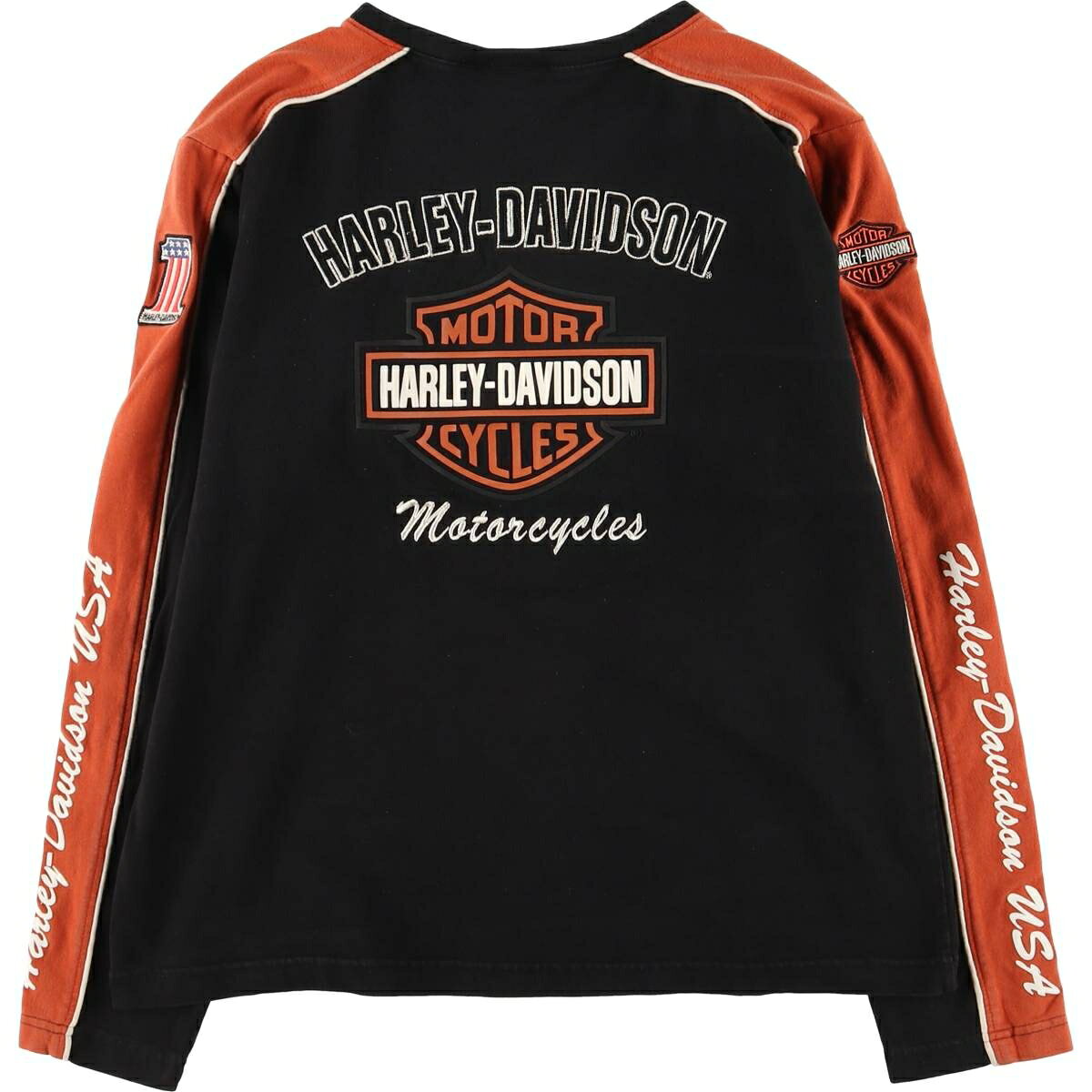 古着 ハーレーダビッドソン Harley-Davidson Vネック ロングTシャツ ロンT レディースXL相当 /eaa543069 【中古】 【250428】 【Elulu/エルル】 【SS2509_30】