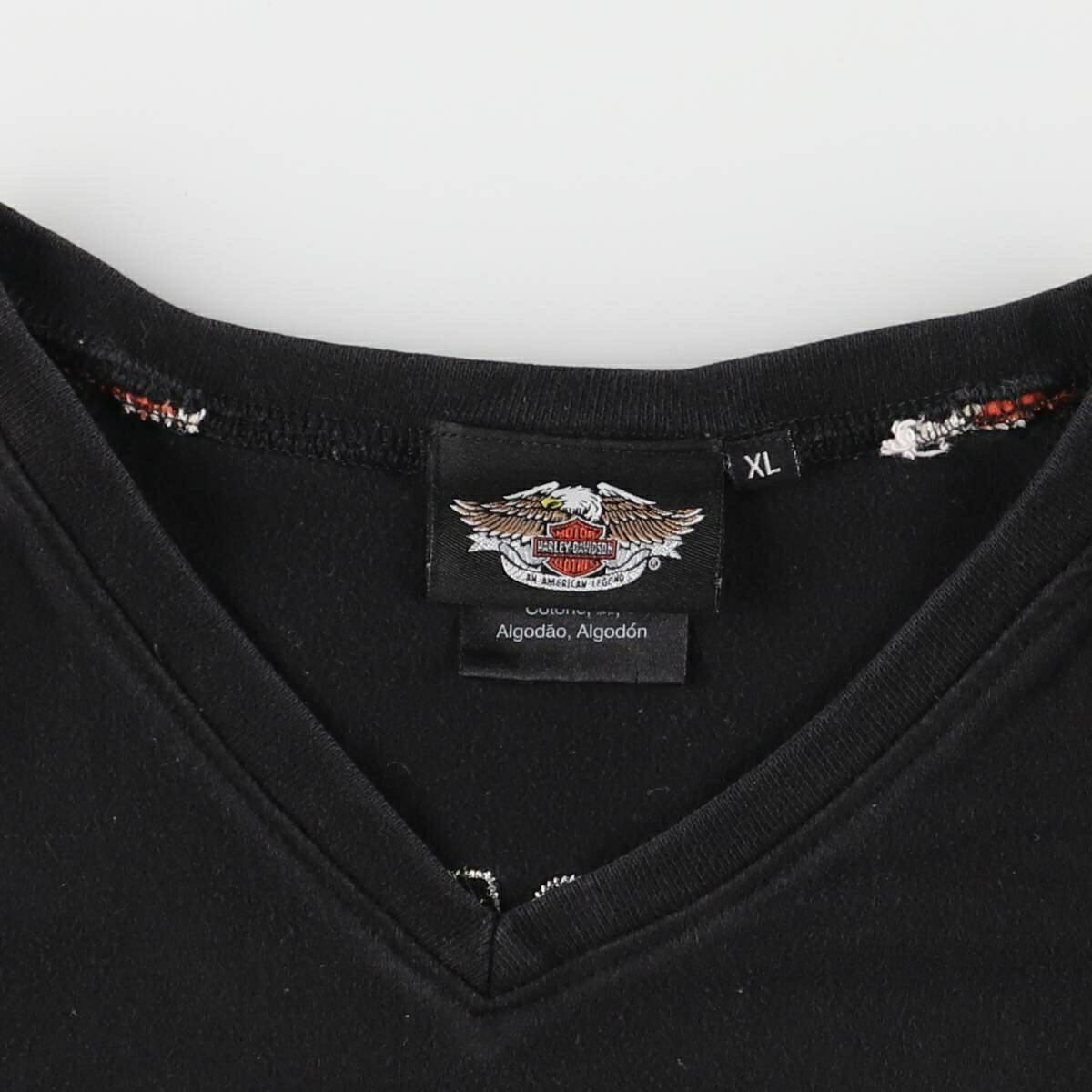 古着 ハーレーダビッドソン Harley-Davidson Vネック ロングTシャツ ロンT レディースXL相当 /eaa543069 【中古】 【250428】 【Elulu/エルル】 【SS2509_30】