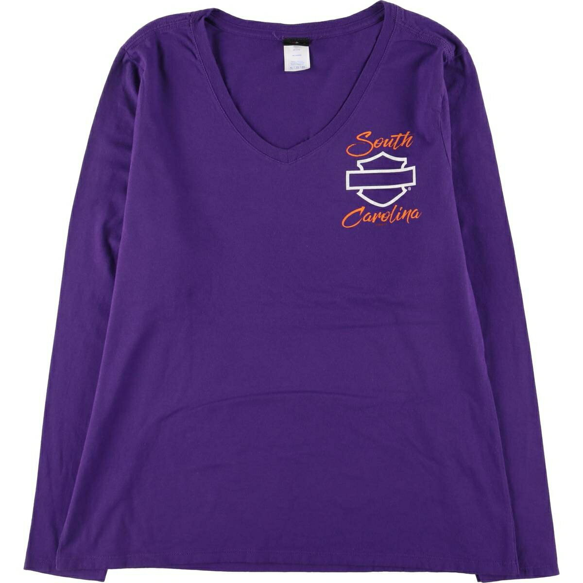 古着 ハーレーダビッドソン Harley-Davidson バックプリント Vネック ロングTシャツ ロンT メンズL相当 /eaa543071 【中古】 【250428】 【Elulu/エルル】 【ss2601_30】