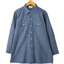 古着 90'S ディッキーズ Dickies 長袖 ワークシャツ ボックスシャツ USA製 メンズL相当 /eaa543553 【中古】 【250427】 【NL2503】(4)