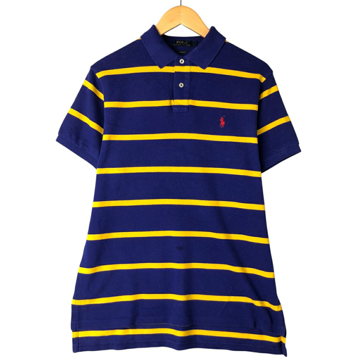 古着 ラルフローレン Ralph Lauren POLO RALPH LAUREN CUSTOM FIT 半袖 ボーダー ポロシャツ メンズL相当 /eaa543662 【中古】 【250430】 【NL2503】 【SS2603_10】