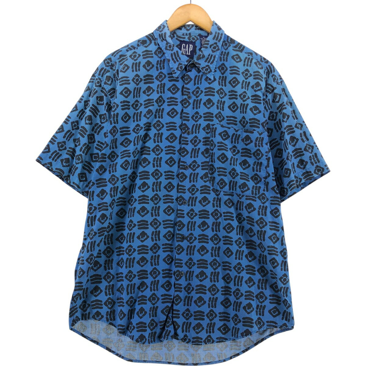 Rakuten - 古着 90'S ギャップ GAP オールドギャップ 総柄 半袖 コットンシャツ メンズM相当 ヴィンテージ /eaa543746 【中古】 【250429】 【SS2603_50】