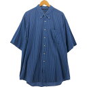 古着 90'S ノーティカ NAUTICA シアサッカー 半袖 ボタンダウン ストライプシャツ メンズXL相当 ヴィンテージ /eaa543771 【中古】 【...