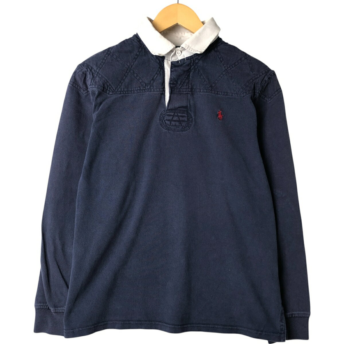 古着 ラルフローレン Ralph Lauren POLO by Ralph Lauren CUSTOM FIT 長袖 ラガーシャツ メンズL相当 /eaa544065 【中古】 【250505】