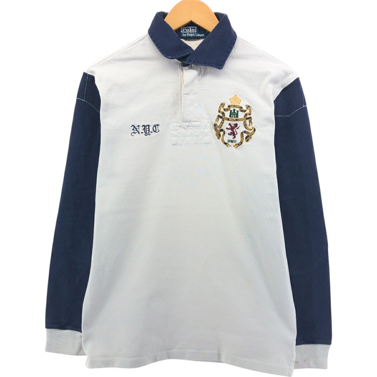 古着 ラルフローレン Ralph Lauren POLO by Ralph Lauren CUSTOM FIT 長袖 ラガーシャツ メンズM相当 /eaa544072 【中古】 【250504】 【ss2601_10】