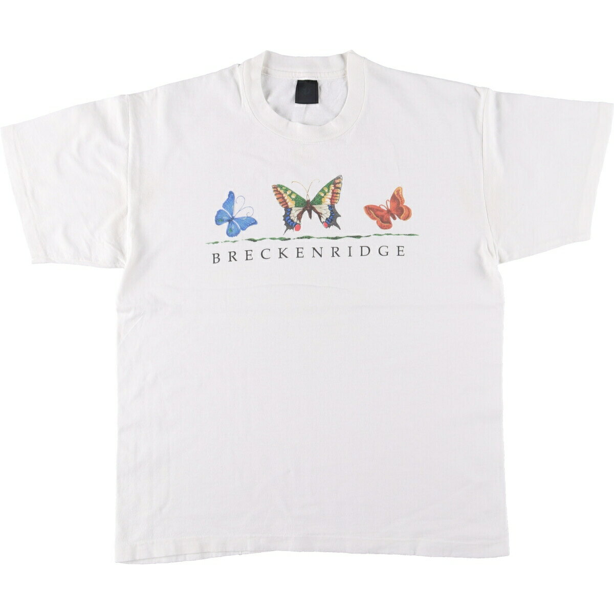 古着 90'S バタフライ柄 アニマルTシャツ メンズL相当 ヴィンテージ /eaa544144 【中古】 【250503】 【SS2509_10】