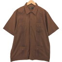 古着 GUAYABERA 半袖 オープンカラー メキシカンシャツ キューバシャツ ボックスシャツ メンズXL相当 /eaa544380 【中古】 【250503...