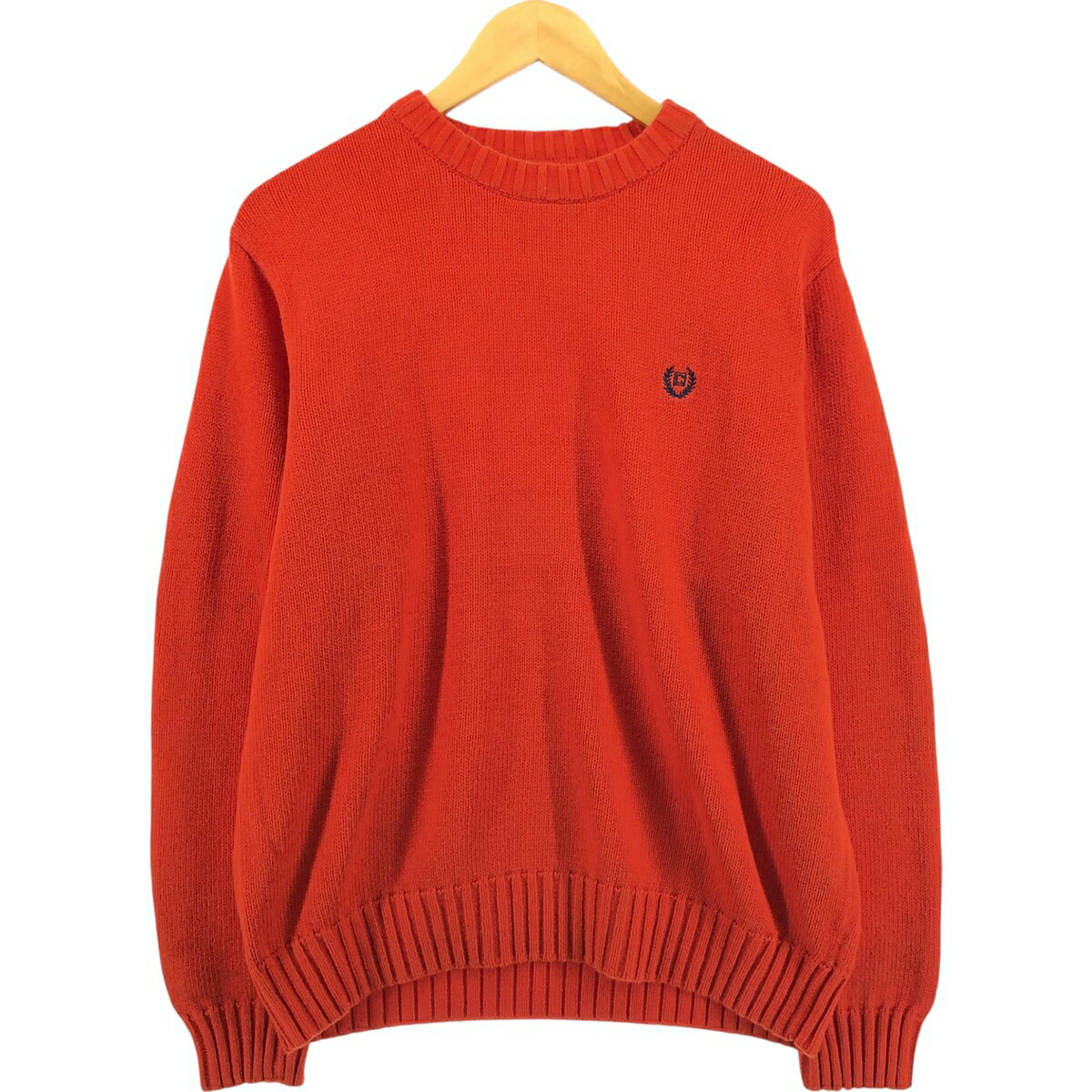Knit Sweater - 古着 チャップス CHAPS コットンニットセーター メンズL相当 /eaa544617 【中古】 【251226】 オレンジ系 秋冬