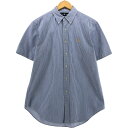 古着 ラルフローレン Ralph Lauren シアサッカー 半袖 ボタンダウン ストライプシャツ メンズM相当/eaa544755 【中古】 【250430】