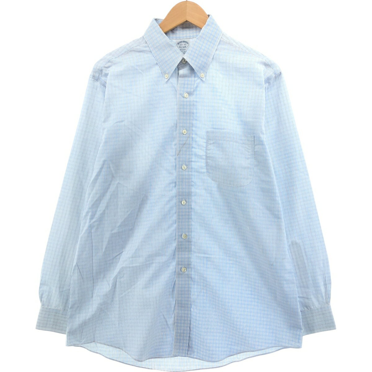 乐天商城 - 古着 ブルックスブラザーズ Brooks Brothers Est.1818 REGENT 長袖 ボタンダウンストライプシャツ メンズL相当 /eaa544965 【中古】 【250505】 【SS2606_50】