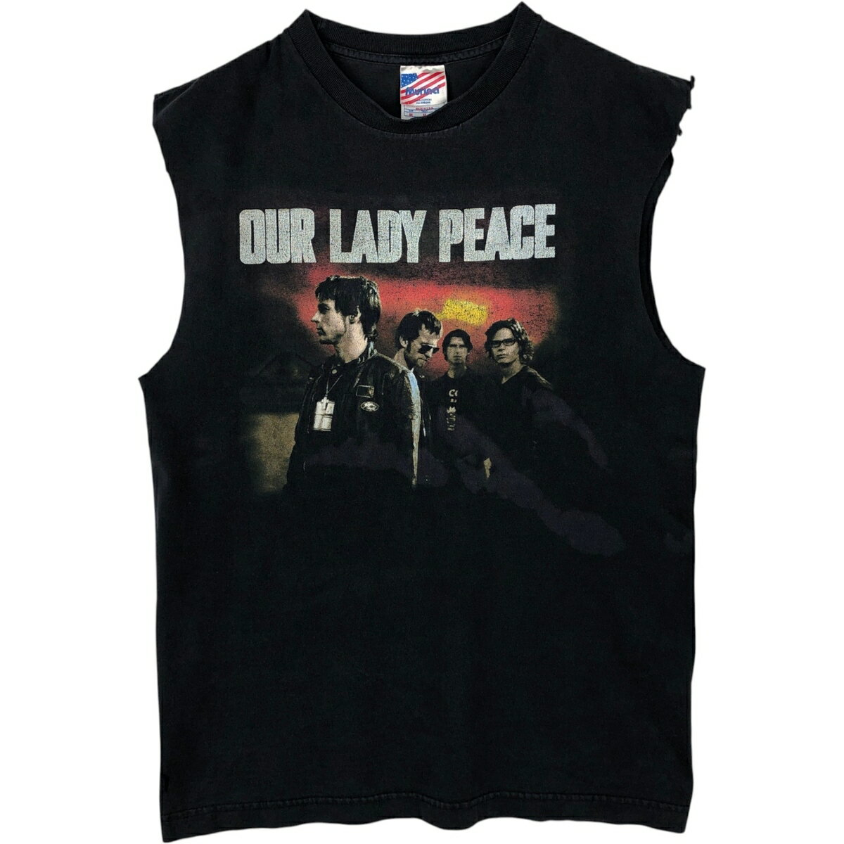 古着 00'S Murina Our Lady Peace アワ レディ ピース ノースリーブ カットオフ バンドTシャツ バンT USA製 メンズM相当 /eaa545022 【中古】 【260503】 ブラック系 春夏秋