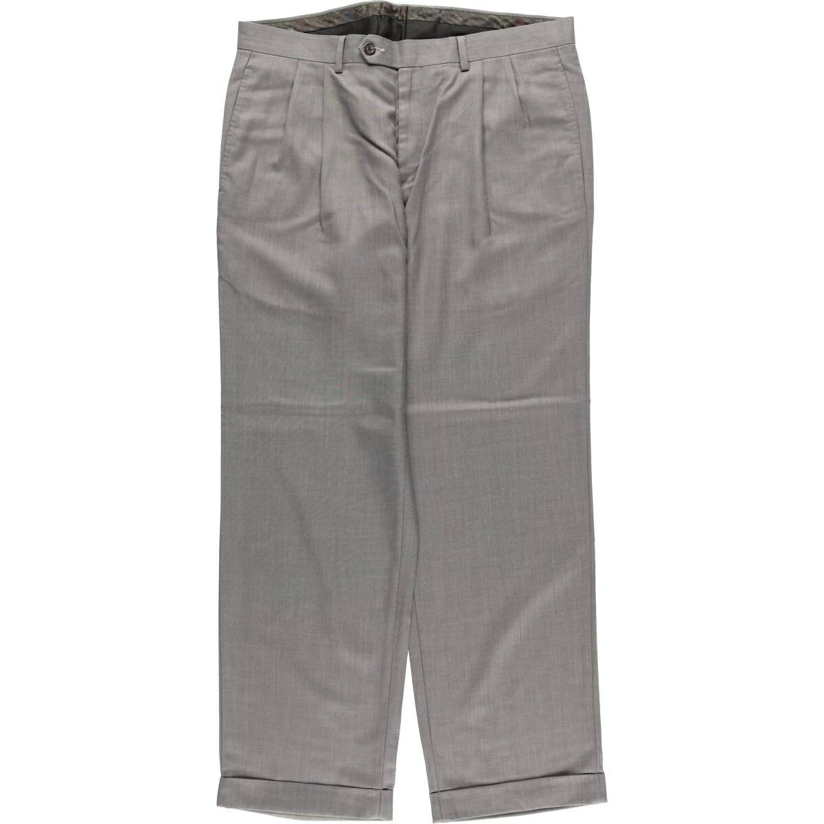 樂天商城 - 古着 ラルフローレン Ralph Lauren LAUREN ローレン ツータック スラックスパンツ メンズw35相当 /eaa545035 【中古】 【260130】 グレー系 春夏秋冬