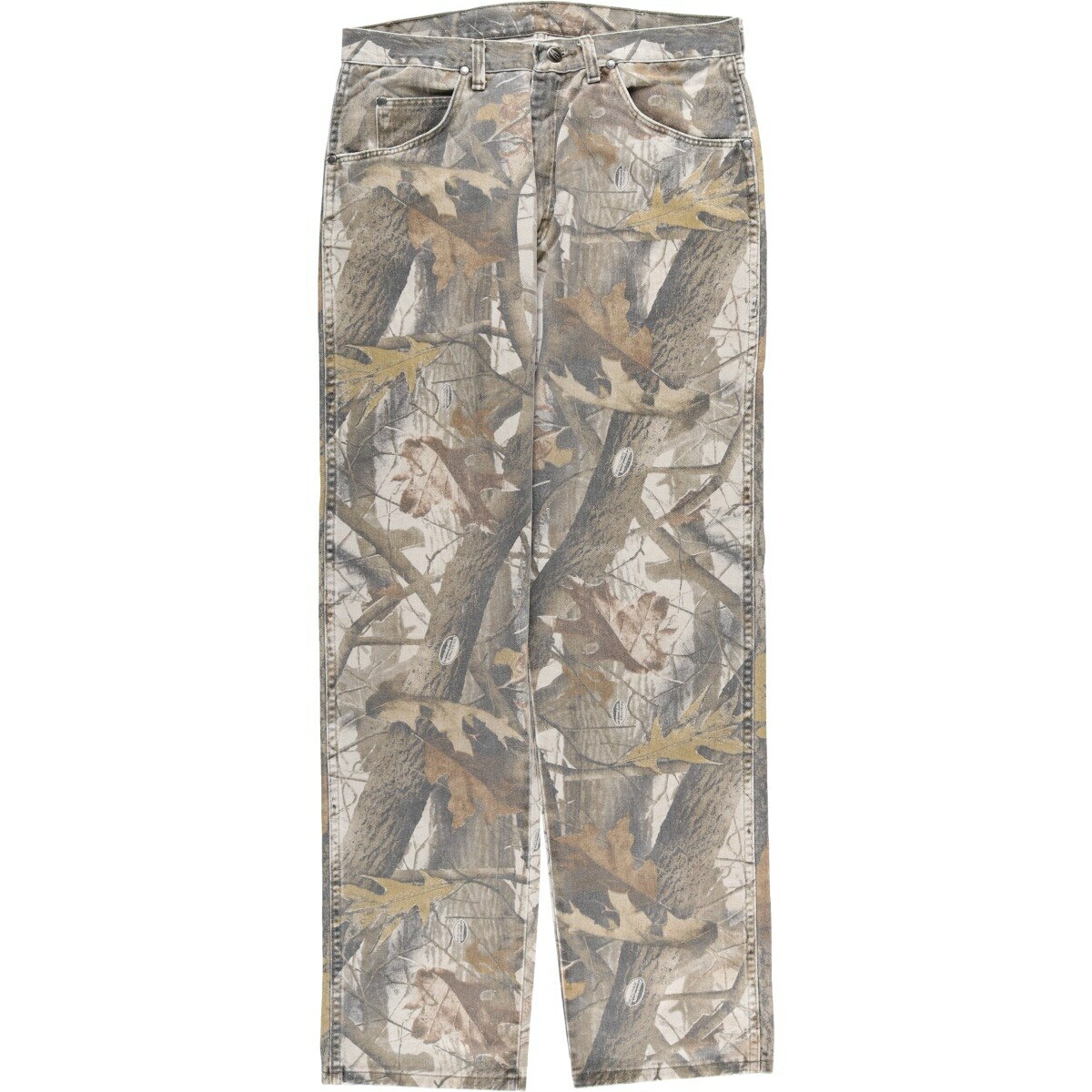 Rakuten - 古着 ラングラー Wrangler PRO GEAR 迷彩柄 リアルツリーカモ テーパードデニムパンツ メンズw34相当 /eaa545158 【中古】 【260308】 カーキ系 春夏秋冬