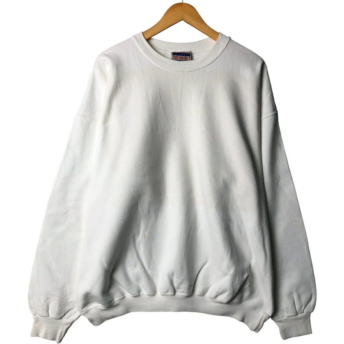 樂天商城 - 古着 90'S ヘインズ Hanes ULTIMATE COTTON 無地 ブランクスウェットシャツ トレーナー メンズXXL相当 ヴィンテージ /eaa545320 【中古】 【251014】 ホワイト系 春夏秋冬