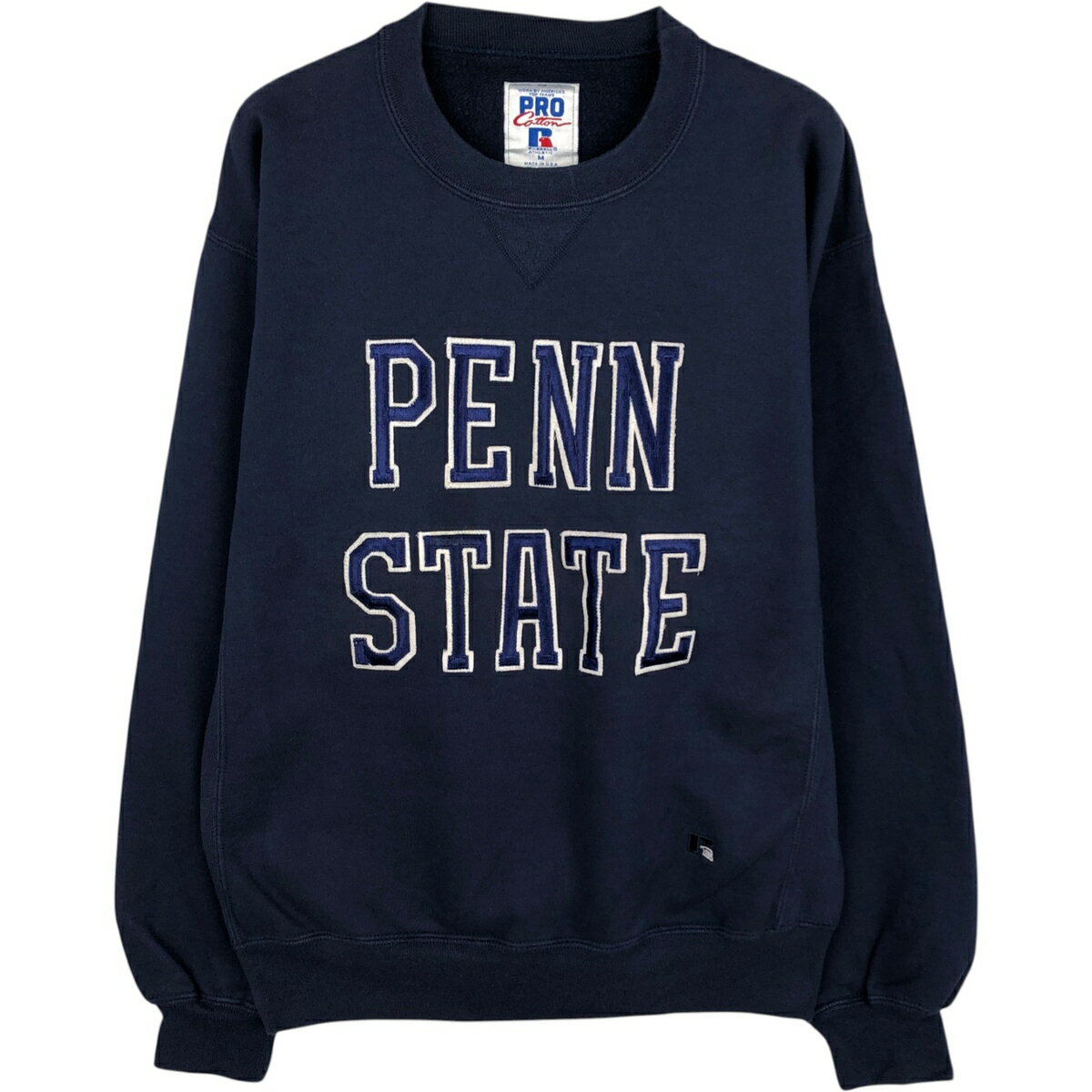 Hawaiian - 古着 90'S ラッセル Russell PRO COTTON PENN STATE ペンシルベニア州立大学 カレッジスウェットシャツ トレーナー USA製 メンズM相当 ヴィンテージ /eaa545869 【中古】 【260307】 ネイビー系 春夏秋冬