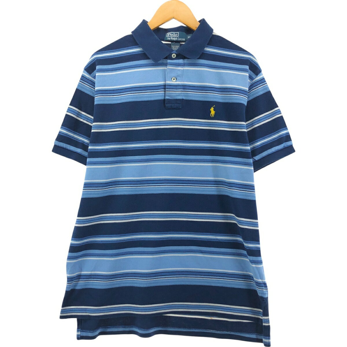 古着 ラルフローレン Ralph Lauren POLO by Ralph Lauren 半袖 ボーダー ポロシャツ メンズXL相当 /eaa546052 【中古】 【250505】 【SS2509_10】