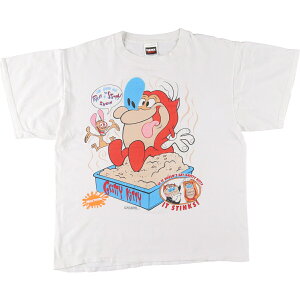 古着 90'S REN&STIMPY レンとスティンピー キャラクタープリントTシャツ メンズXL相当 ヴィンテージ /eaa546302 【中古】 【250507】 【SS2509_10】
