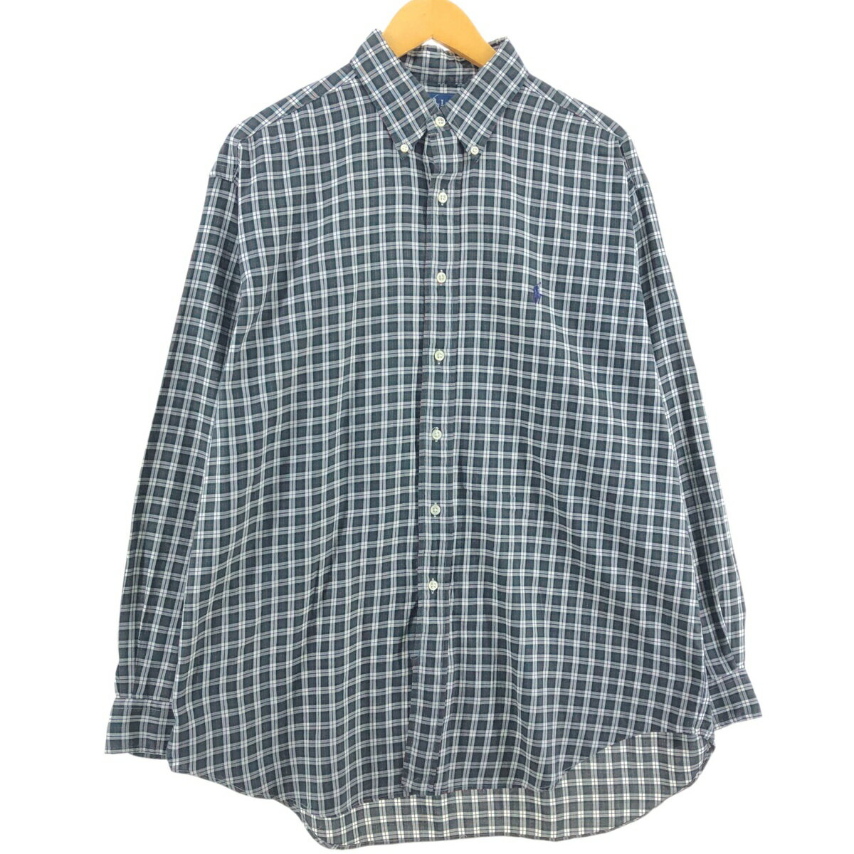 樂天商城 - 古着 ラルフローレン Ralph Lauren BLAKE 長袖 ボタンダウンチェックシャツ メンズL相当 /eaa546835 【中古】 【250509】 【SS2603_10】