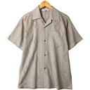 古着 70'S レース 半袖 オープンカラー シャツ メンズL相当 ヴィンテージ /eaa546897 【中古】 【250509】 【NL2503】