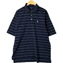 古着 ラルフローレン Ralph Lauren POLO GOLF ポロゴルフ 半袖 ボーダー ポロシャツ メンズXL相当 /eaa547100 【中古】 【250512】 【NL2503】 【SS2509_10】|詳細画像