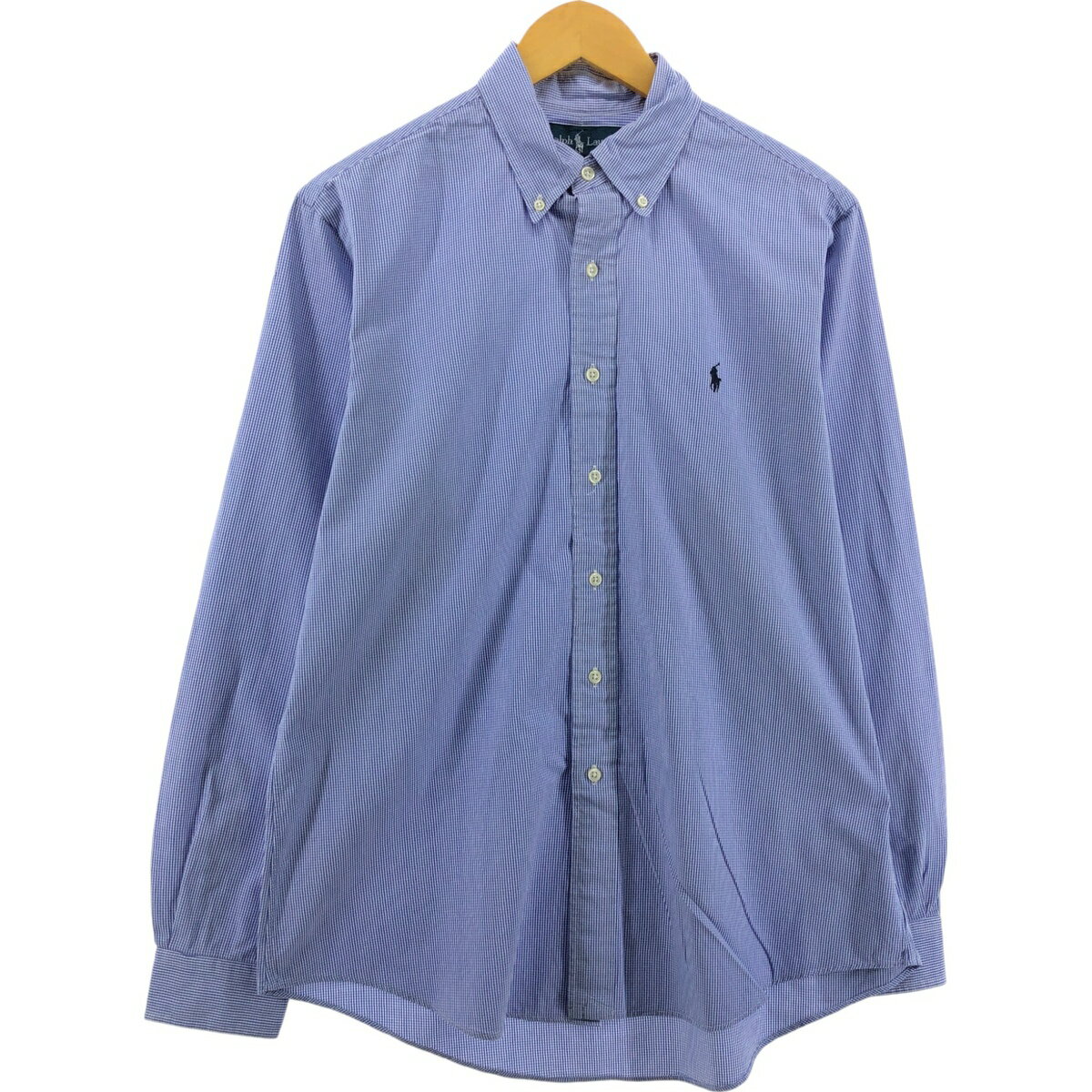 古着 ラルフローレン Ralph Lauren CUSTOM FIT 長袖 ボタンダウンチェックシャツ メンズL相当 /eaa547440 【中古】 【250509】 【ss260..